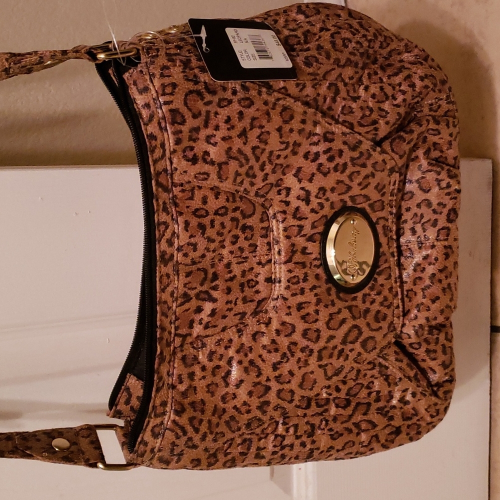 NWT Fabulosity leopard print purse